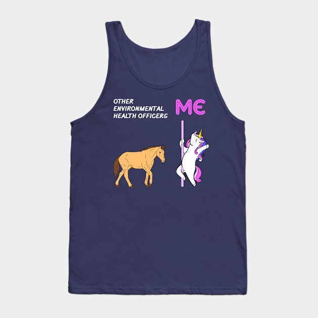 Environmental Health Officer - Unicorn & Horse Design Tank Top by best-vibes-only